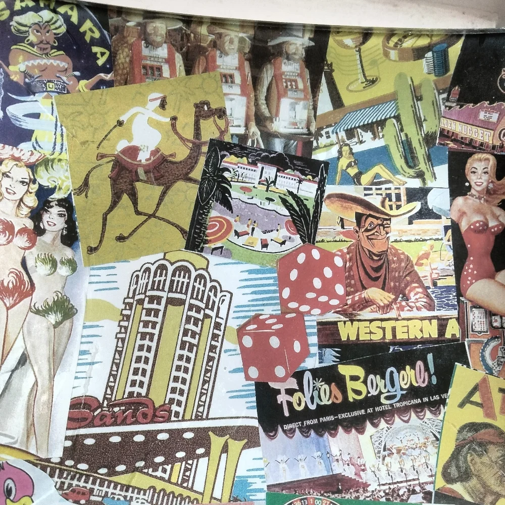 Large vintage Las Vegas catch all trinket tray